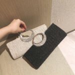 Light Luxury Evening Bag, Versatile Dress Clutch Bag, Socialite Handbag, Diamond-Encrusted Japanese Small Bag, Chain Shoulder Crossbody Bag - Image 5