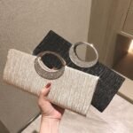 Light Luxury Evening Bag, Versatile Dress Clutch Bag, Socialite Handbag, Diamond-Encrusted Japanese Small Bag, Chain Shoulder Crossbody Bag - Image 4