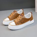 37-39 SIZE summer solid color heightened thin bottom shoes versatile leather surface wear-resistant versatile - Image 6