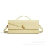 Cross-border Hot-selling Handmade Soft Leather Bagel Bag Horizontal Square Organ Bag Solid Color Foreign Trade Portable Crossbody Women's Bag - Image 4