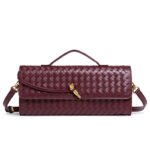 Cross-border Hot-selling Handmade Soft Leather Bagel Bag Horizontal Square Organ Bag Solid Color Foreign Trade Portable Crossbody Women's Bag - Image 5