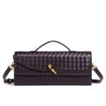Cross-border Hot-selling Handmade Soft Leather Bagel Bag Horizontal Square Organ Bag Solid Color Foreign Trade Portable Crossbody Women's Bag - Image 11