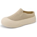 38 SIZE BEIGE shallow-mouth height-increasing shoes, simple soft-soled half-support - Image 3