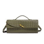 Cross-border Hot-selling Handmade Soft Leather Bagel Bag Horizontal Square Organ Bag Solid Color Foreign Trade Portable Crossbody Women's Bag - Image 7