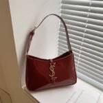 2026 New High-End Women's Handbag, Patent Leather Bag, Mirror Surface Baguette Bag, Women's Underarm Bag, Casual Women's Bag