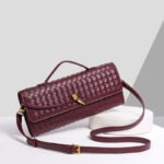 Cross-border Hot-selling Handmade Soft Leather Bagel Bag Horizontal Square Organ Bag Solid Color Foreign Trade Portable Crossbody Women's Bag