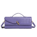 Cross-border Hot-selling Handmade Soft Leather Bagel Bag Horizontal Square Organ Bag Solid Color Foreign Trade Portable Crossbody Women's Bag - Image 2