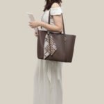 2026 Cross-Border Hot-Selling Solid Color Silk Scarf Tote Bag, Fashionable and Simple, Large Capacity, Light Luxury, Practical for Commuting, Single-Shoulder Women's Bag - Image 10