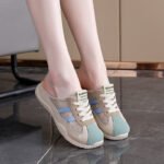 39 SIZE Korean style closed-toe half-slipper shoes for women,