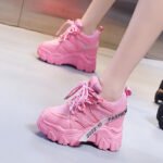 39 SIZE Women’s Spring/Autumn New Casual Mesh Chunky Shoes with Hidden Height,