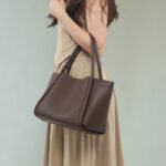 2026 New Handbag Model Niche Soft Leather Basket Bag for Women with a High-End Feel, Large Capacity Tote Bag for Commuting