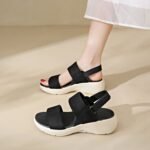 41 SIZE new summer soft-soled large-size beach shoes simple Velcro women’s shoes