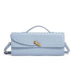Cross-border Hot-selling Handmade Soft Leather Bagel Bag Horizontal Square Organ Bag Solid Color Foreign Trade Portable Crossbody Women's Bag - Image 10