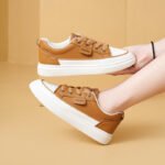 37-39 SIZE summer solid color heightened thin bottom shoes versatile leather surface wear-resistant versatile