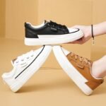 37-39 SIZE summer solid color heightened thin bottom shoes versatile leather surface wear-resistant versatile - Image 2