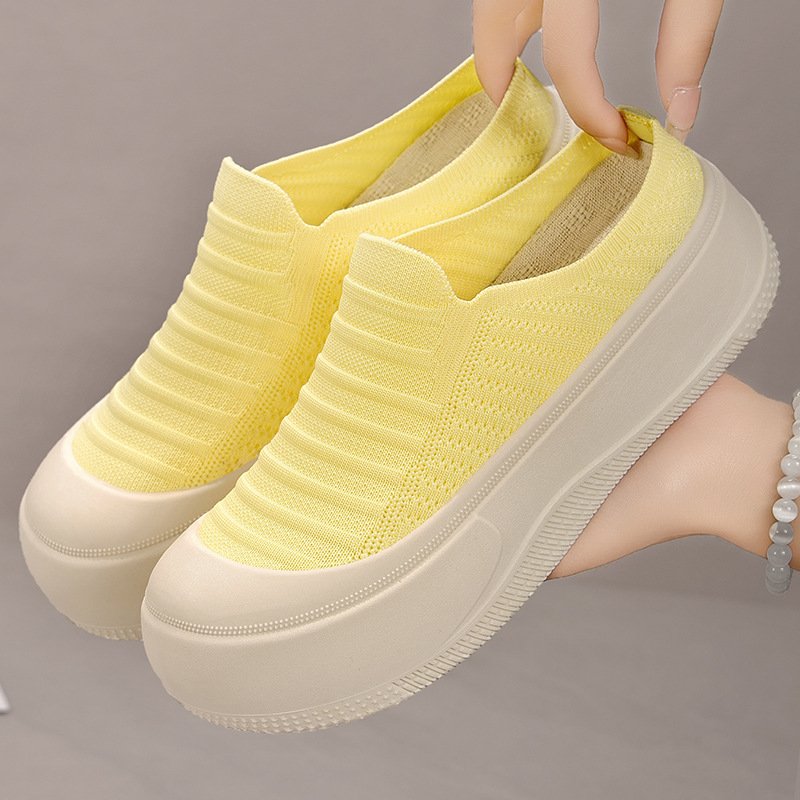 O1CN01qlP2791fbxcA3fM2x_!!2211408924026-0-cib 36-40-41 SIZE YELLOW shallow-mouth height-increasing shoes, simple soft-soled half-support - Image 1
