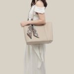 2026 Cross-Border Hot-Selling Solid Color Silk Scarf Tote Bag, Fashionable and Simple, Large Capacity, Light Luxury, Practical for Commuting, Single-Shoulder Women's Bag - Image 9