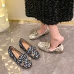 40 SIZE Internet Celebrity Versatile Square-Toe Soft-Soled Beanie Shoes for Women - Image 3