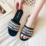 40 SIZE summer new embroidered letter slippers holiday beach flip flops for women