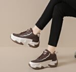 38 SIZE Women’s High-Top Shoes, Korean Style, Versatile Thick-Soled Height-Increasing Sports Shoes - Image 4