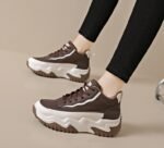 38 SIZE Women’s High-Top Shoes, Korean Style, Versatile Thick-Soled Height-Increasing Sports Shoes