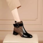 39 SIZE autumn new style, fleece-lined fashion boots, chunky heel short boots