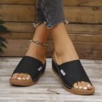 38-42 SIZE lightweight casual breathable sandals wedge heel thick bottom outdoor slippers - Image 3