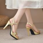 37 SIZE temperament open-toe sexy fairy style high heels - Image 2