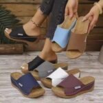 38-42 SIZE lightweight casual breathable sandals wedge heel thick bottom outdoor slippers - Image 6