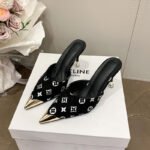 Large Size Cross-Border Closed-Toe Half-Slippers, High Heels, New Summer Style, High-End Light Luxury Outdoor Wear, Pointed Toe Stiletto Slippers for Women - Image 7