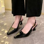 Pointed Toe High-Heeled Sandals for Women, 2026 Spring New Style, Open Back, High-End Buckle Design - Image 2